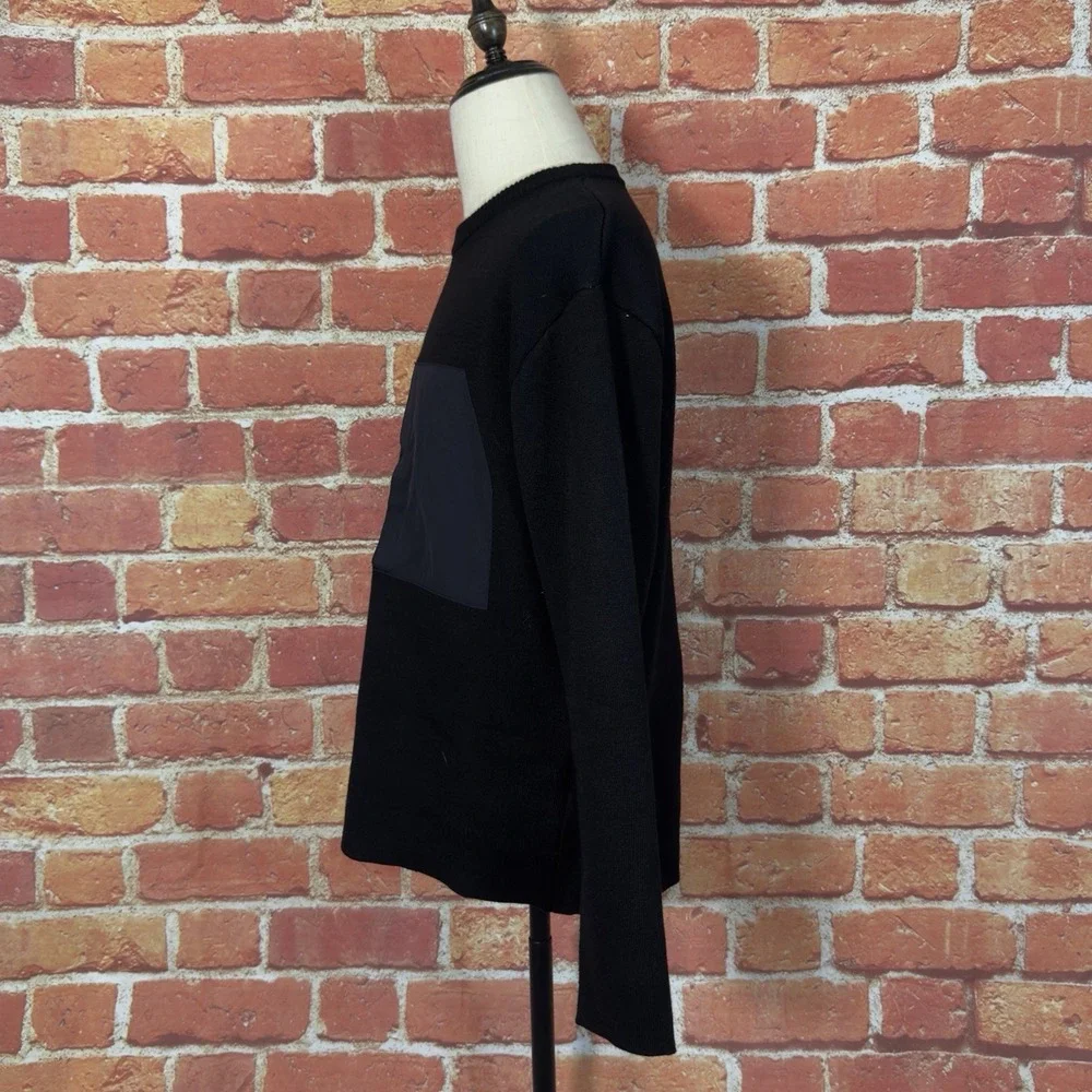 ZARA Men's Sweater‎ Large Black Knit Long Sleeve Crewneck Pullover Size Medium